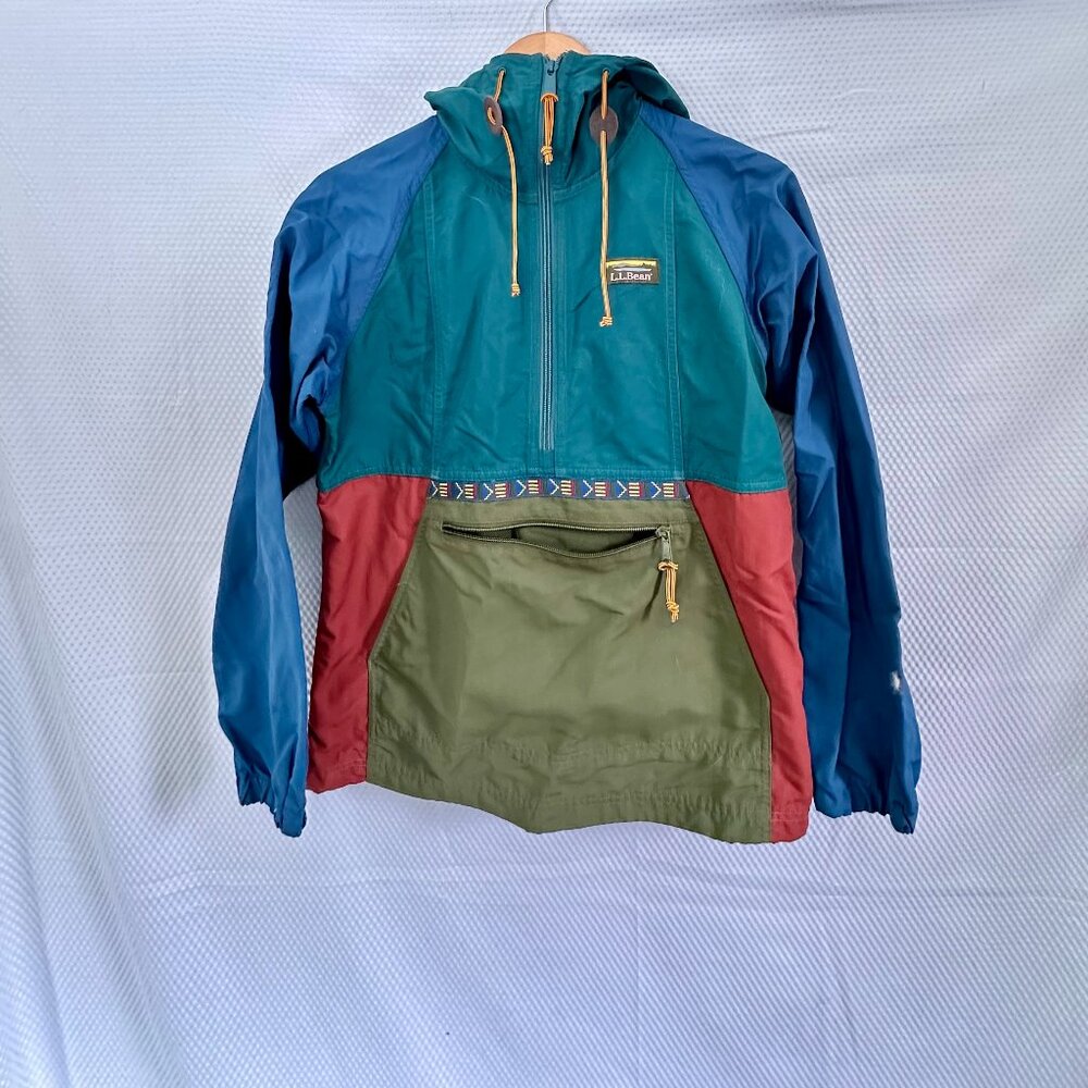L.L. Bean Mountain Classic Anorak Colorblock Jacket W XXS PET
